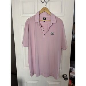 Footjoy Polo Shirt Mens XL Golf Pink Logo Medina Country Club